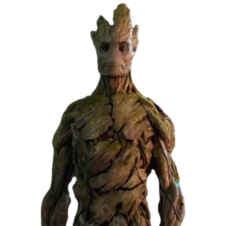 😐 Groot Guardians of the Galaxy Groot, Marvel, Árbol, Superhéroe, Guardianes de la Galaxia, Cómic, Personaje whatsapp sticker