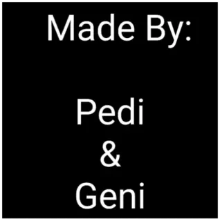 👫 Made By:
Pedi
&
Geni telegram sticker