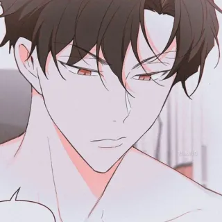 🤨 uomo, anime, cartone animato, ritratto, personaggio, bello telegram sticker