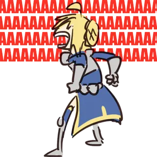 🗣 AAAAAAAAAAAAAAA urlo, anime, cartone animato, arrabbiato, divertente, meme telegram sticker