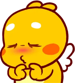 🙏 การ์ตูน, น่ารัก, นางฟ้า, สีเหลือง, ตัวละคร, คาวาอิ telegram sticker