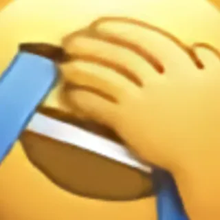 🤣 emoji, facepalm, disappointment, frustration telegram sticker