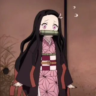 ✨ Nezuko Kamado Demon Slayer เนซึโกะ คามาโดะ, ดาบพิฆาตอสูร, อนิเมะ, มังงะ, น่ารัก, คาวาอี้, ตัวละคร telegram sticker