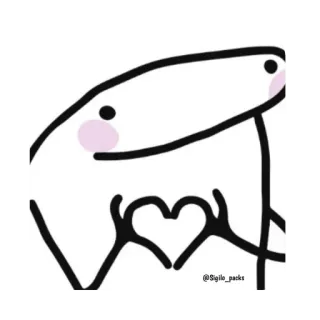 ❤️ heart, love, stick figure, cute, cartoon telegram sticker