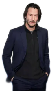 😏 Keanu Reeves actor, celebrity, man, portrait, suit telegram sticker