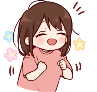 😍 anime, cute, happy, girl, chibi telegram sticker