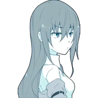 😕 anime, girl, manga, character, female, illustration telegram sticker