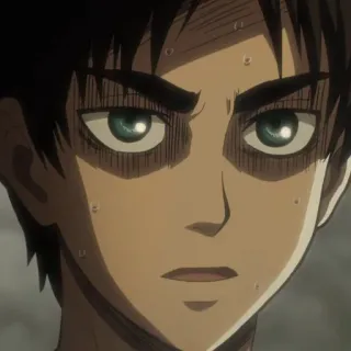 🗡 Eren Yeager Attack on Titan Anime, Mangá, Eren, Eren Yeager, Attack on Titan, AoT whatsapp sticker