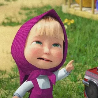 🍔 Masha Masha and the Bear desenho animado, menina, criança, animação, crianças telegram sticker