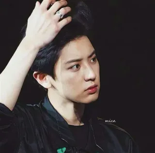 😑 mica person, man, portrait, korean, kpop, singer, hairstyle, idol telegram sticker