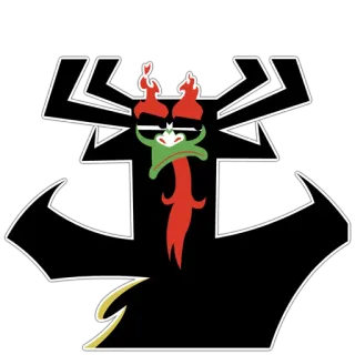 😒 Aku Samurai Jack Cartoon, Bösewicht, Aku, Samurai Jack, Form, Figur whatsapp sticker