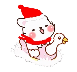 🚴 navidad, oso, animal, lindo, fiesta, invierno, dibujos animados whatsapp sticker