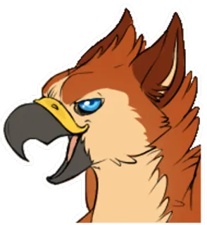 😉 gryphon, griffin, fantasy creature, animal, bird, mythical, eagle, lion telegram sticker