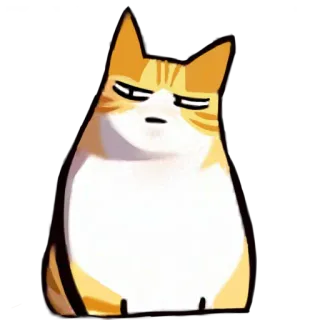 😕 kucing, binatang, stiker, kucing oranye, hewan peliharaan telegram sticker