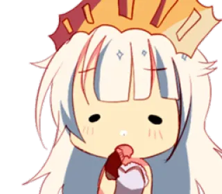 🥘 chibi, anime, cute, cartoon, kawaii, character whatsapp sticker