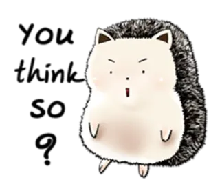 😠 hérisson, mignon, animal, dessin animé, drôle telegram sticker