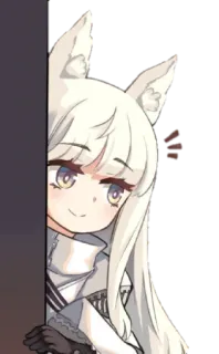 😏 动漫, 女孩, 狐狸, 可爱 telegram sticker