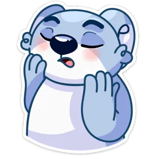 🤤 koala, imut, stiker, hewan, mamalia whatsapp sticker