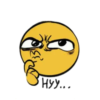 🤨 нуу... Emoji, Confuso, Pensando, Meme, Espressione, Cartone animato, Scarabocchio telegram sticker