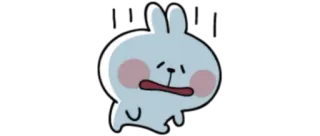 😩 coniglio, carino, animale, cartone animato, kawaii, adesivo, coniglietto telegram sticker