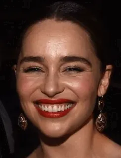 😁 portrait, Emilia Clarke, actress, celebrity, woman, face telegram sticker