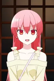 ♥ anime, pink hair, character, girl telegram sticker