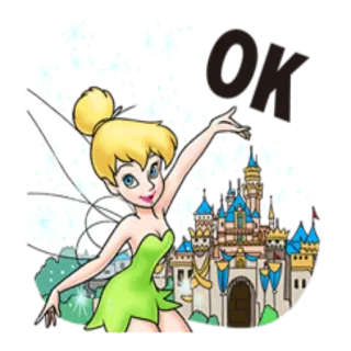 👌 Tinkerbell OK fada, disney, sininho, castelo telegram sticker