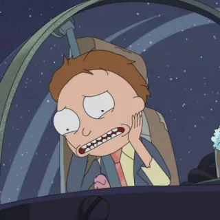🛸 Morty Smith Rick and Morty morty, rick and morty, cartoon, zeichentrick, traurig, charakter telegram sticker
