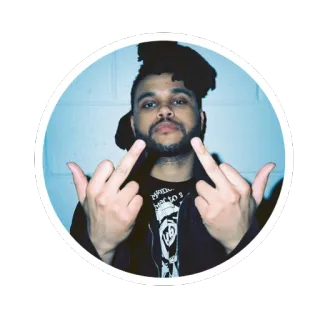 🖕 The Weeknd Musik, Sänger, Promi, Mittelfinger whatsapp sticker