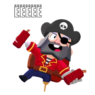 😀 EEEEE Pirat, Cartoon, Sticker, Hut, Schädel telegram sticker