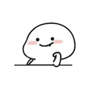 🤔 cute, cartoon, blob, character, kawaii telegram sticker