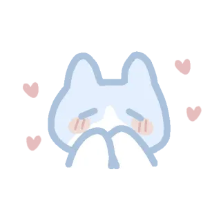 ☁️ chat, mignon, triste, animal, autocollant, dessin animé whatsapp sticker