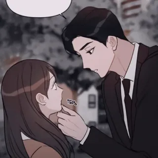 ✖️ теперь couple, romance, affection, manhwa, love telegram sticker