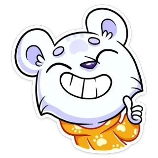 👍 медведь, стикер, мультфильм, животное, милый, палец вверх telegram sticker