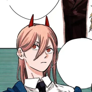 🗯 Power Chainsaw Man Anime, Manga, Demonio, Chainsaw Man, Power, Personaje whatsapp sticker