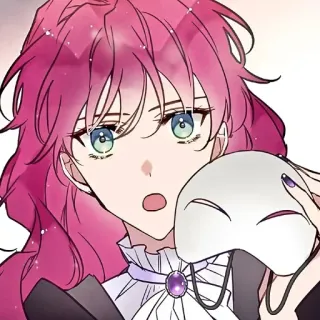 💭 anime, manga, cartoon, character, pink hair, mask telegram sticker