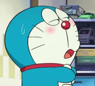💈 Doraemon 哆啦A梦, 卡通, 动漫, 疲惫, 汗 telegram sticker