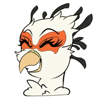 😁 bird, cartoon, cute, character telegram sticker
