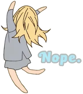 🙂 Nope. no, negazione, rifiuto telegram sticker
