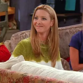 😃 Phoebe Buffay Friends femme, cheveux blonds, actrice, émission télé, sitcom, portrait whatsapp sticker