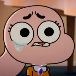 😢 Anais Watterson The Amazing World of Gumball Kartun, Menangis, Sedih, Anak, Merah Muda telegram sticker