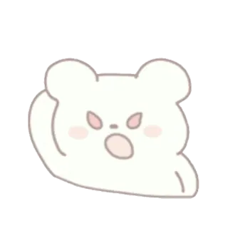 🍦 urso, fofo, adesivo, desenho animado, animal telegram sticker