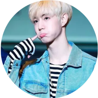 ☹ homem, retrato, pessoa, cabelo loiro, fazendo beicinho, k-pop, asiático telegram sticker