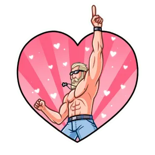 ❤️ heart, love, man, sunglasses, whistle, celebration, party whatsapp sticker