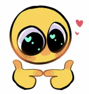 🟡 อีโมจิ, น่ารัก, หัวใจ, ดวงตา, ขี้อาย, เจ้าชู้ telegram sticker