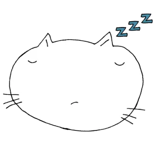 😴 ZZZ Katze, Schlaf, schlafend, zzz, Tier, süß, Cartoon telegram sticker