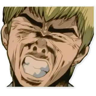 😬 Anime, Wajah, Marah, Ekspresi, Frustrasi whatsapp sticker