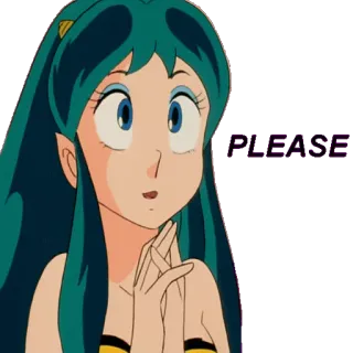 🙏 PLEASE anime, cartoon, pleading, begging, cute telegram sticker