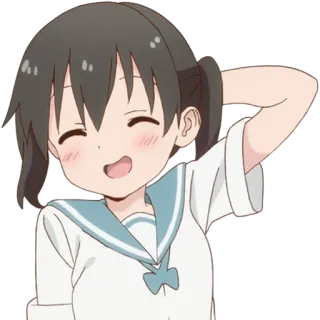 😅 anime, ragazza, sorridente, carina telegram sticker
