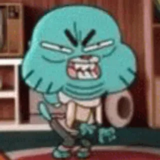 🐲 Gumball Watterson The Amazing World of Gumball Cartoon, Katze, Gumball, lustig, wütend, Animation, The Amazing World of Gumball whatsapp sticker